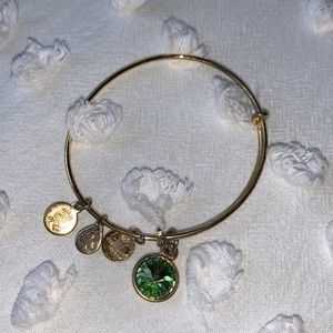 Peridot and Leo Alex and ani bracelets